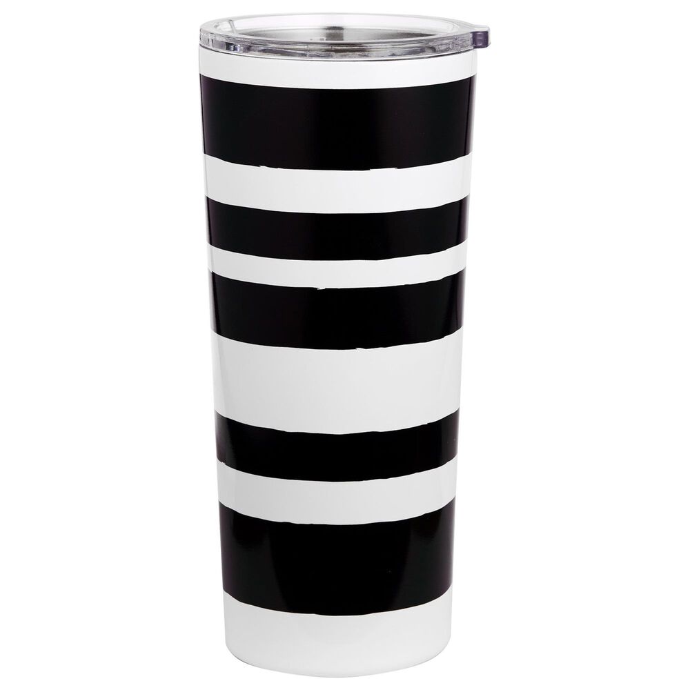 Kate Spade New York Sarah Stripe Tumbler in Black, , large