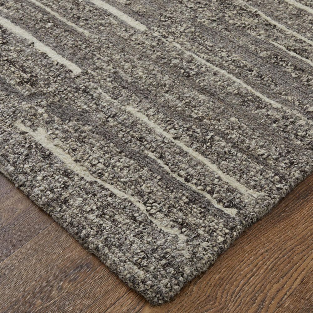Feizy Navaro 2&#39; x 3&#39; Charcoal and Ivory Area Rug, , large