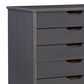 Linon Home Decor Cary 8-Drawer Rolling Cart in Grey, , large