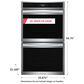 Frigidaire Gallery 30"" Double Electric Wall Oven with Total Convection in Stainless Steel, , large