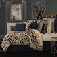 J. Queen New York Biagio 4-Piece Queen Comforter Set in Navy, , large