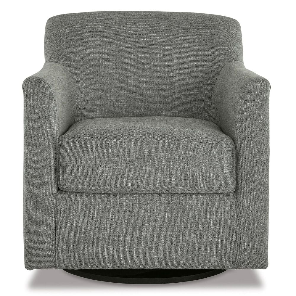Ashley Bradney Swivel Accent Chair in Smoke, , large