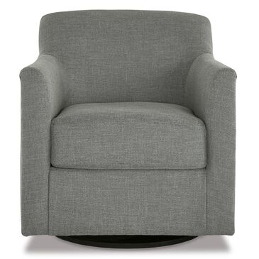 Ashley Bradney Swivel Accent Chair in Smoke, , large