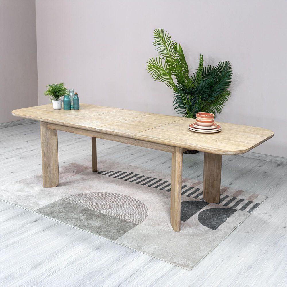 LH Imports Haru Extension Dining Table in Sand Wash  - Table Only, , large