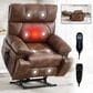Hearth and Haven Large Power Lift Recliner in Brown, , large