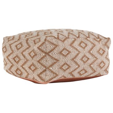 Classic Home Volt 24" Pouf in Terra Cotta and Ivory, , large