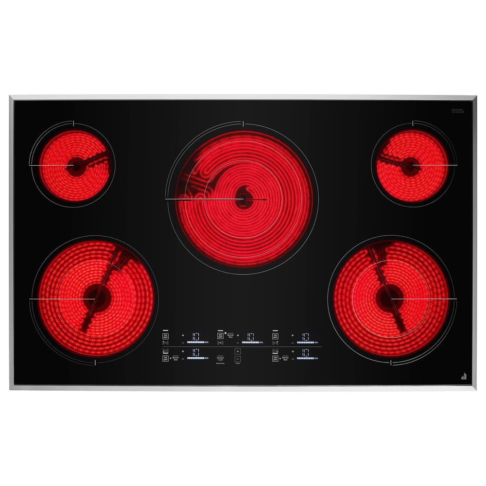 JennAir Lustre 36&quot; Electric Cooktop with 5 Elements in Black and Stainless, , large