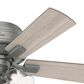 Hunter Crestfield Low Profile 42" Ceiling Fan with Lights in Matte Silver, , large