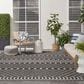 Nourison Positano Southwestern Black 9" x 12" Indoor/Outdoor Area Rug, , large