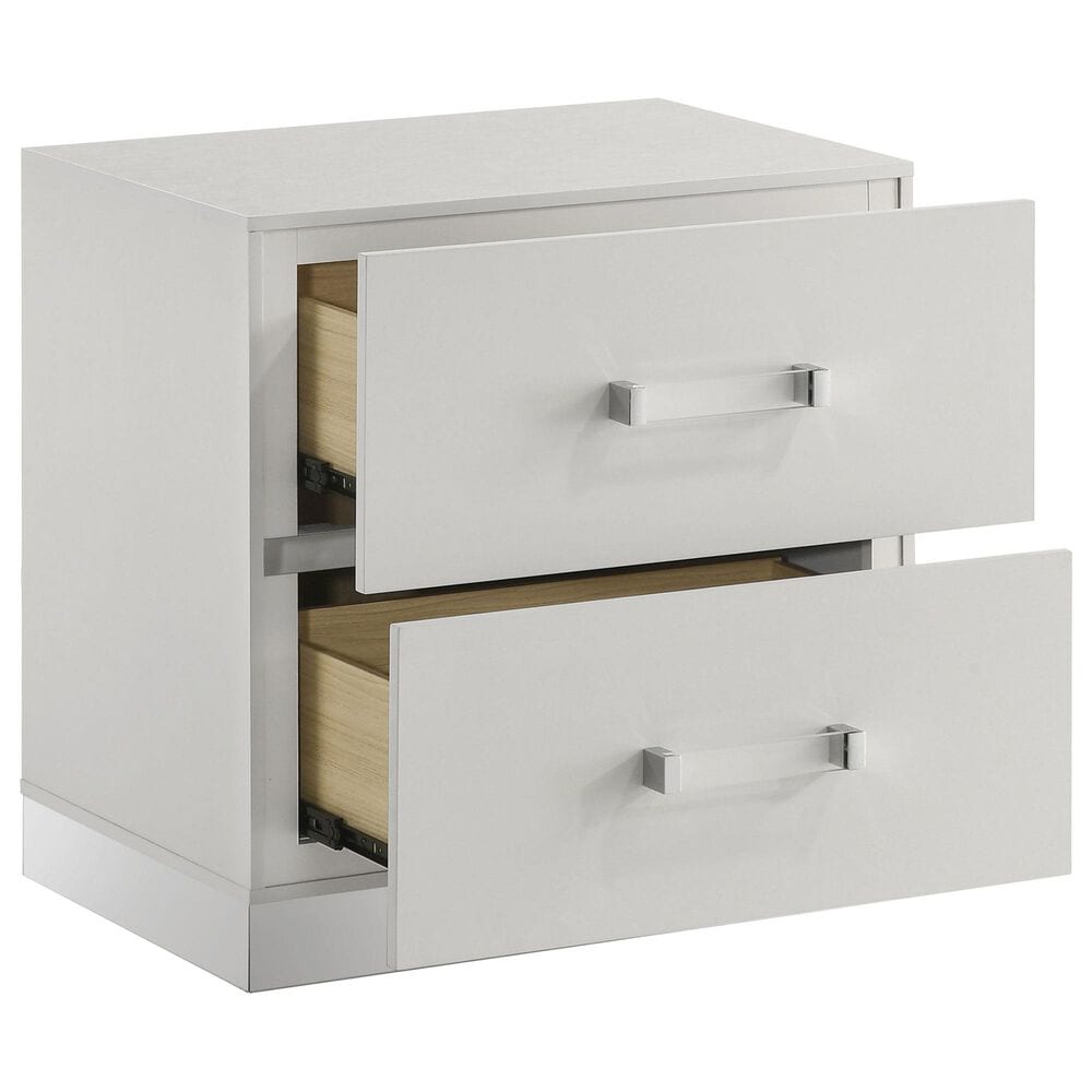 New Heritage Europa 2 Drawer Nightstand in White, , large