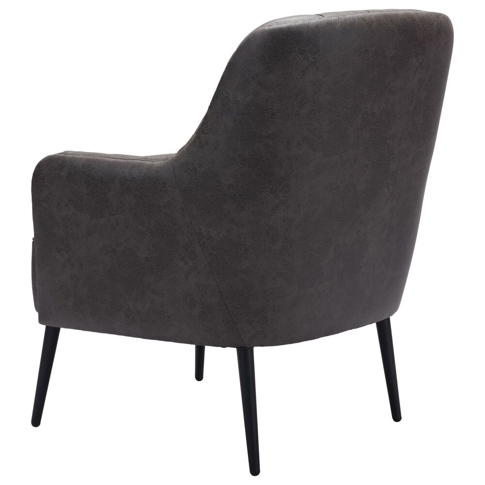 Zuo Modern Tasmania Accent Chair in Vintage Black and Gold, , large