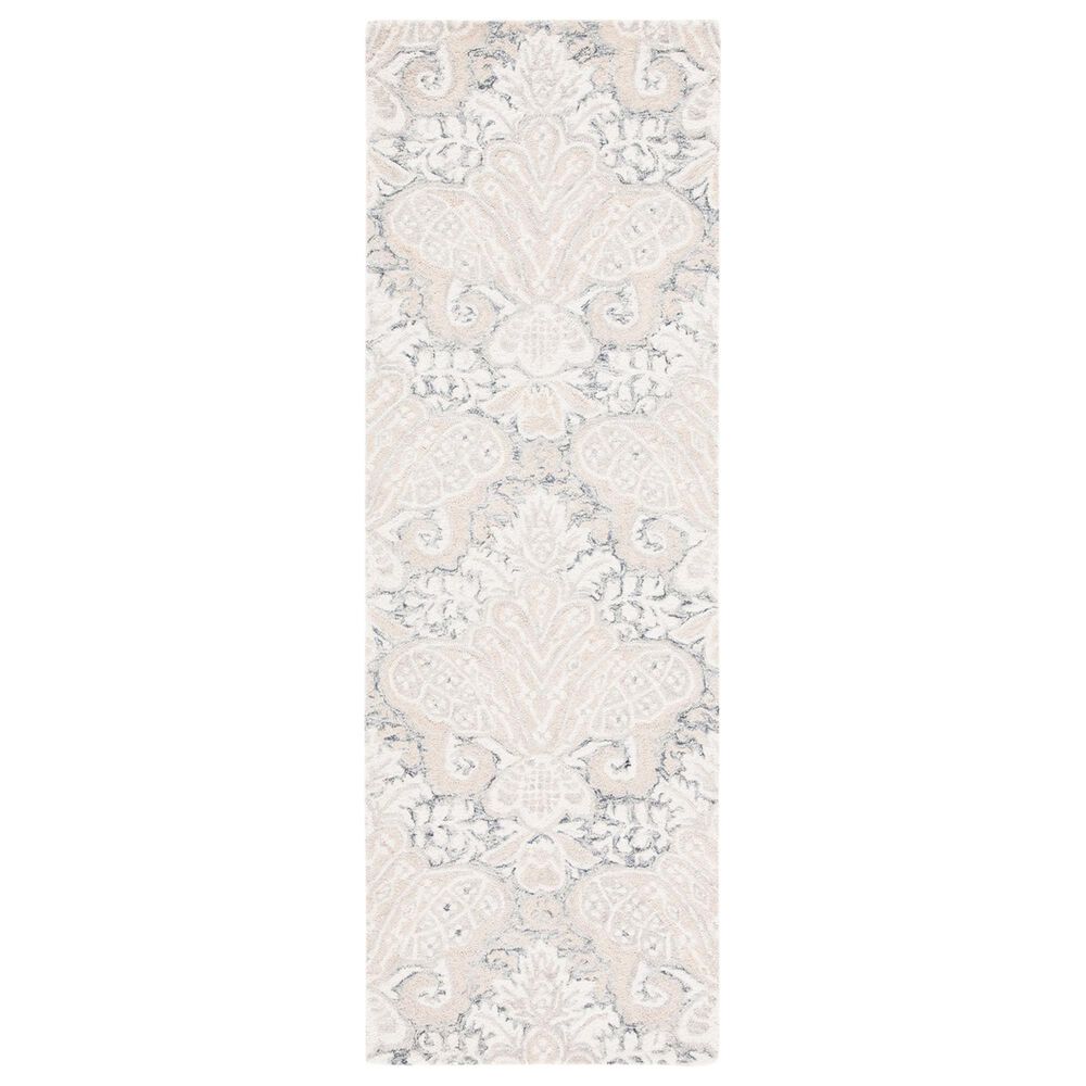 Safavieh Micro-Loop Damask 2"3" x 11" Charcoal and Ivory Runner, , large