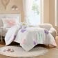 Hampton Park Gracie 3-Piece Twin Comforter Set in White and Purple, , large