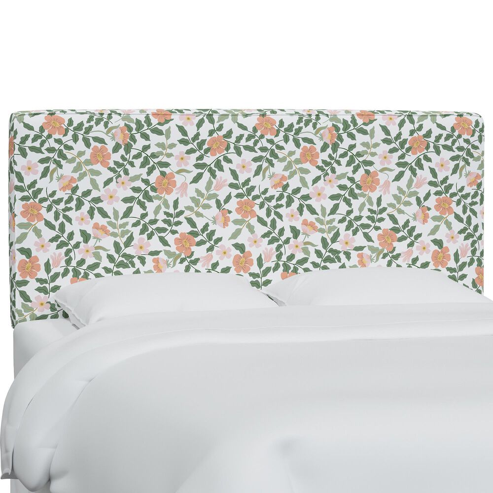 Rifle Paper Co Crafted by Cloth and Company Elly Full Headboard in Aviary Black/Cream, , large