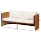 Baxton Studio Carina Stationary Sofa with Light Honey Rattan in Neutral, , large