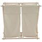 Household Essentials Collapsible Double X-Frame Laundry Hamper Sorter with Poly-Cotton Bags in Natural, , large