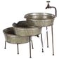 Maple and Jade 26" Farmhouse 3-Tier Tub Fountain in Gray, , large