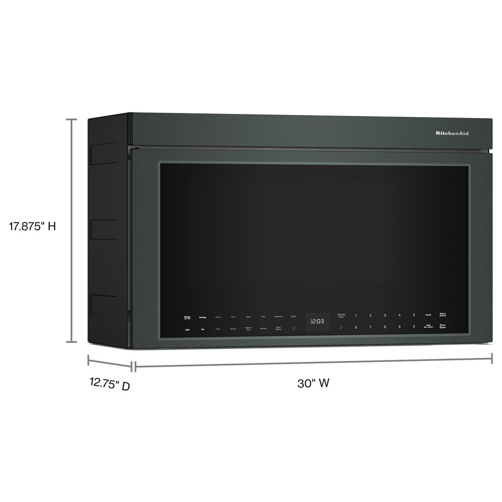 KitchenAid 2-Piece Kitchen Package with 30" Slide-In Smart Electric Range and 30" Over-the-Range Microwave Oven in Juniper, , large