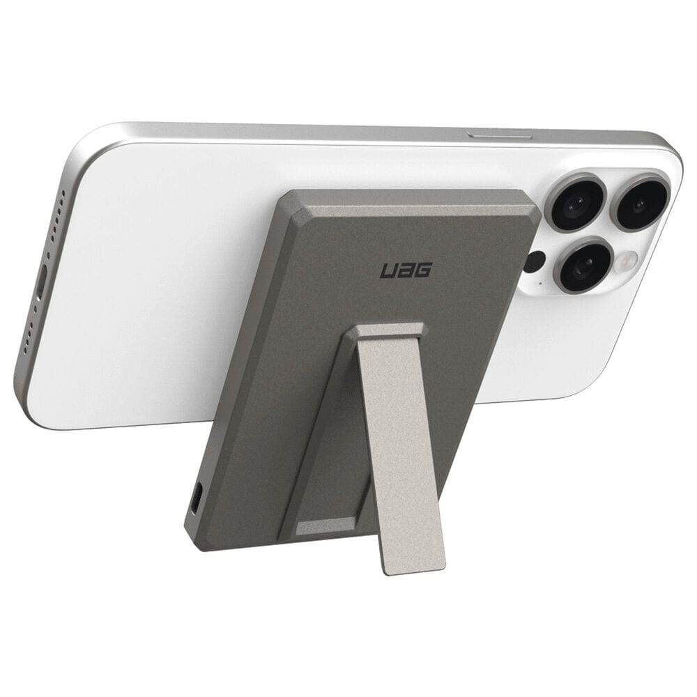 UAG Ultra Slim Portable Power Bank with Kickstand in Titanium, , large