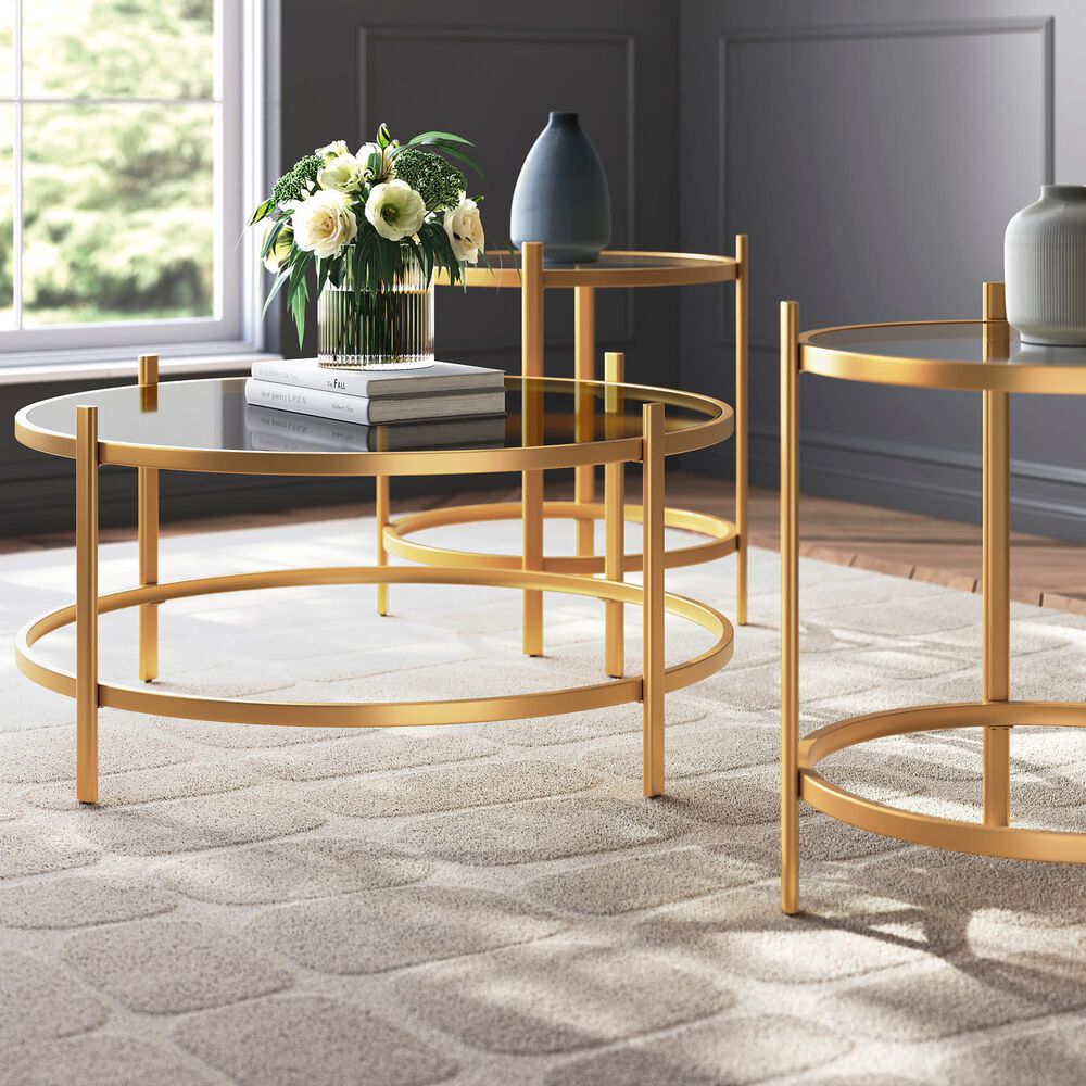 Ashley Pearlox 3-Piece Occasional Table Set in Gold, , large