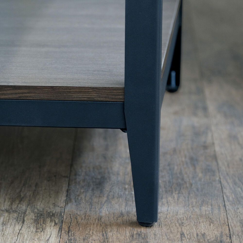 Golden Wave Furniture Derek End Table in Warm Gray and Black, , large