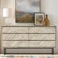 Blue River Peridot 6 Drawer Dresser in Natural Acacia Wood, , large