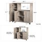 DHP Delany Microwave Stand in Gray Oak and Black, , large