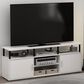 HOMLUX 63" TV Stand with 2-Door for TV up to 70" in White and Black, , large