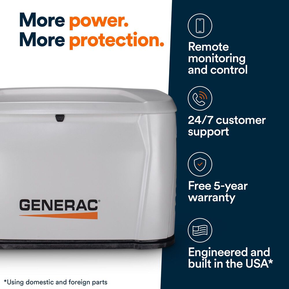 Generac 26kW Home Standby Generator with 200A SE Transfer Switch, , large