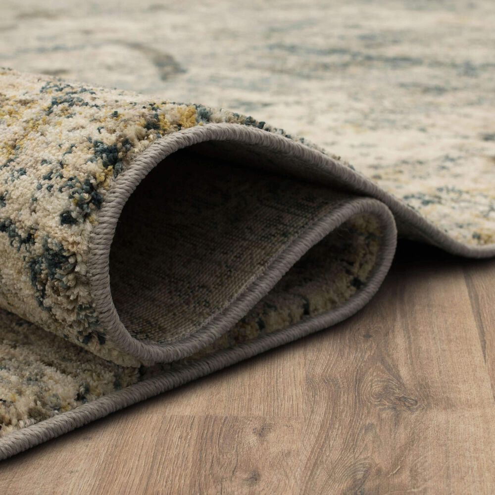 Karastan Marash 5&#39; x 7&#39;6&quot; Grey, Silver, Blue and Beige Area Rug, , large