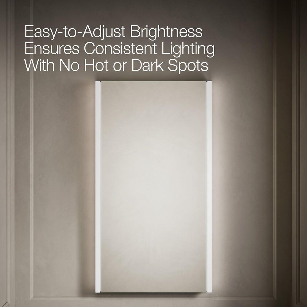 Kohler Maxstow 22" x 40" Lighted Medicine Cabinet in Dark Anodized Aluminum, , large