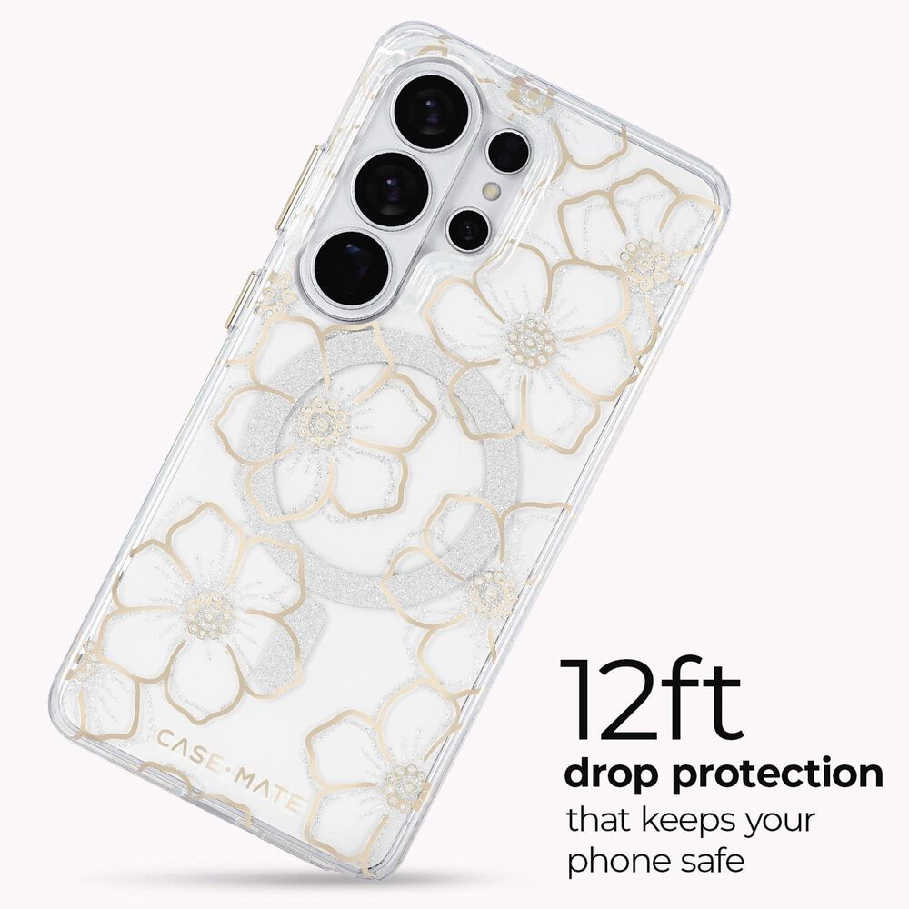 Case-Mate Floral Gems Case with Magnet for Samsung Galaxy S26 in Gold, , large