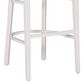 Linon Home Decor Teresa Bar Stool with Gray Cushion in White (Set of 2), , large