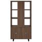 Pacific Landing Maddox 2-Piece L-desk and Bookcase Set in Black and Walnut, , large