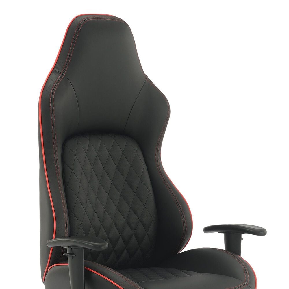 Valor Living High Stakes Gaming Chair in Black an Red, , large