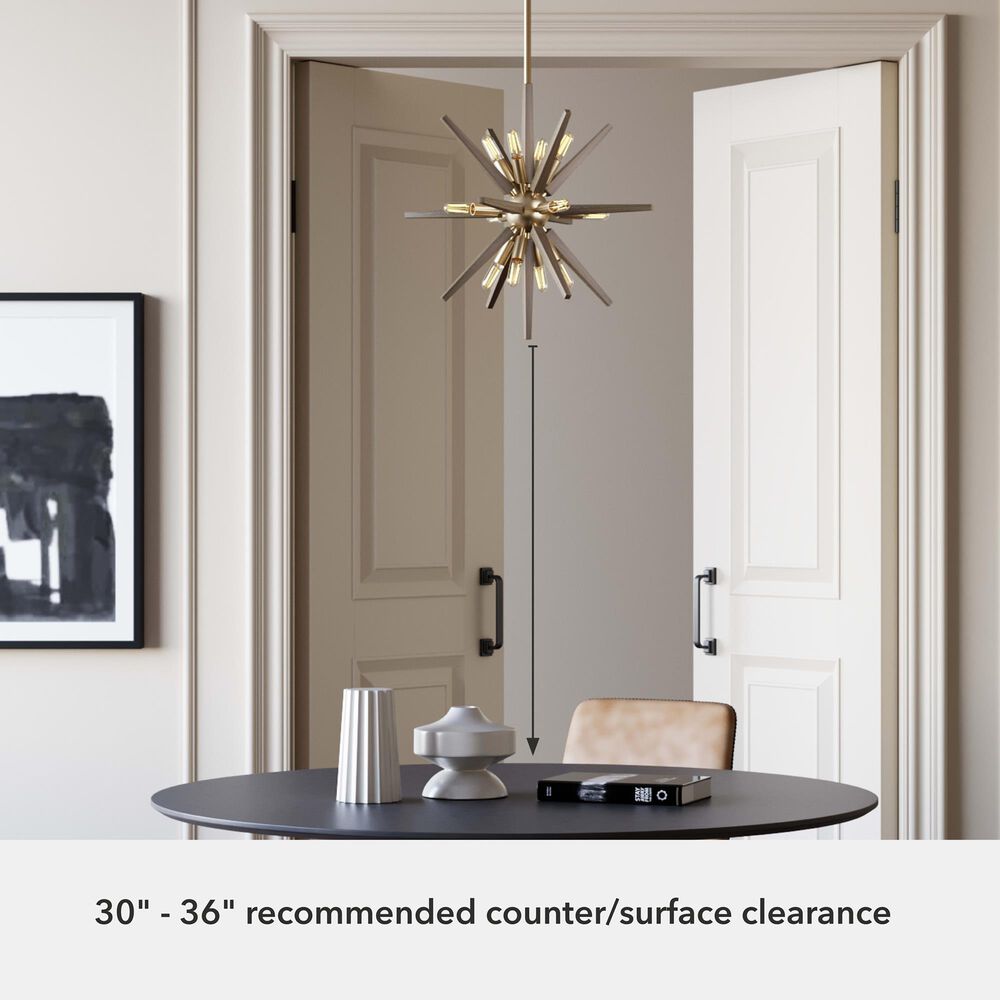 Hunter Jupiter Star 18&quot; 12-Light Pendant in Alturas Gold, , large
