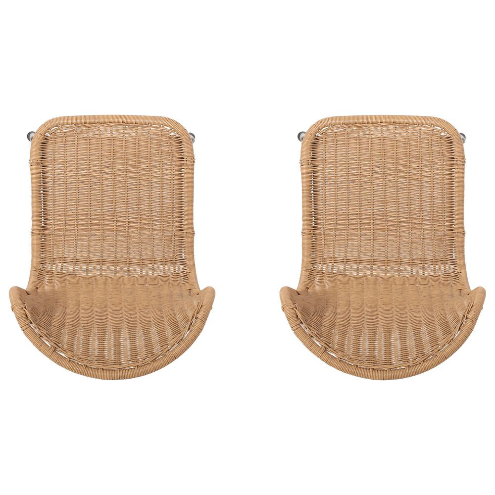 Hearth and Haven Boho Outdoor Chair in Light Brown &#40;Set of 2&#41;, , large