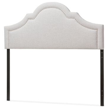 Baxton Studio Rita Full Panel Headboard in Grayish Beige, , large