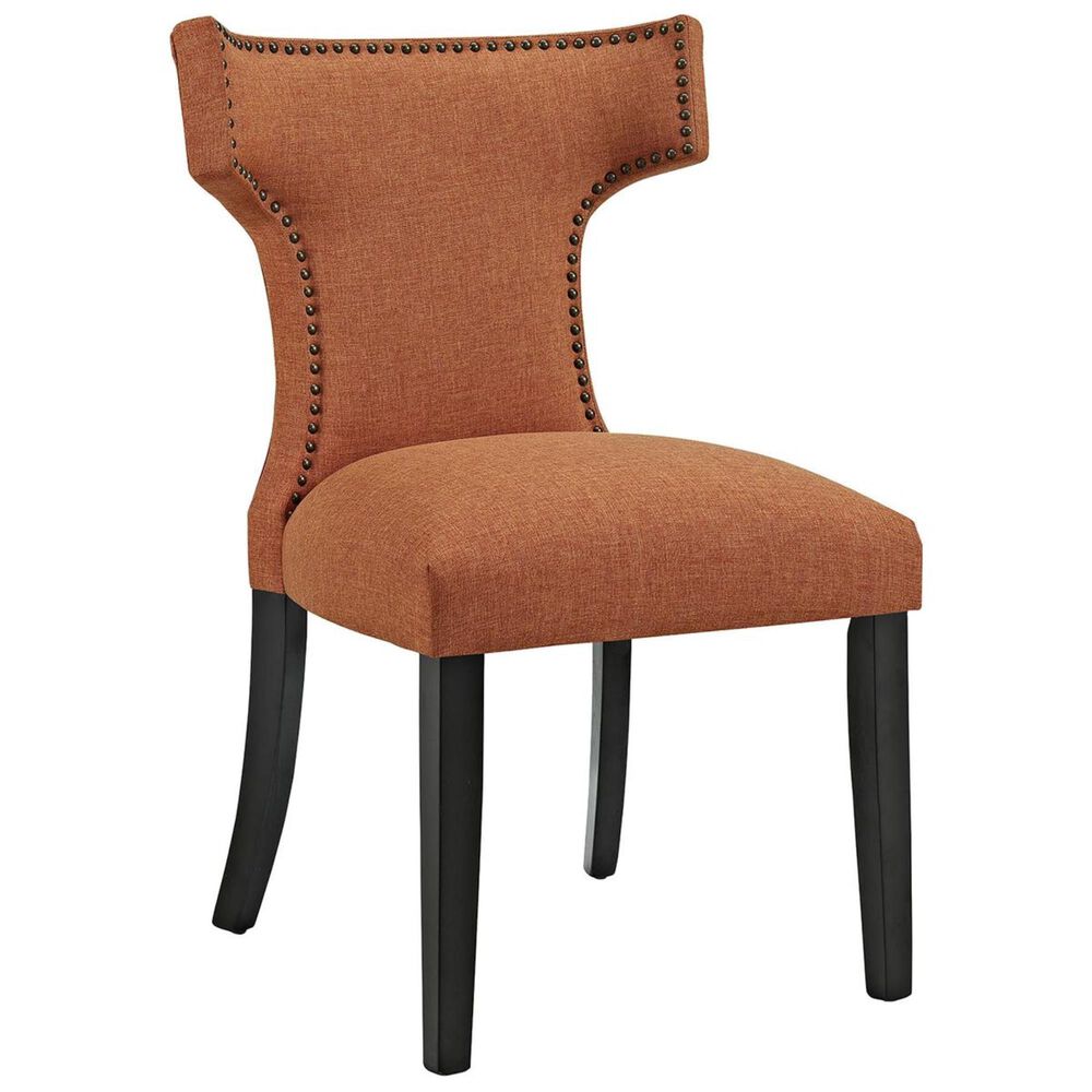 Modway Curve Fabric Dining Chair in Orange, , large