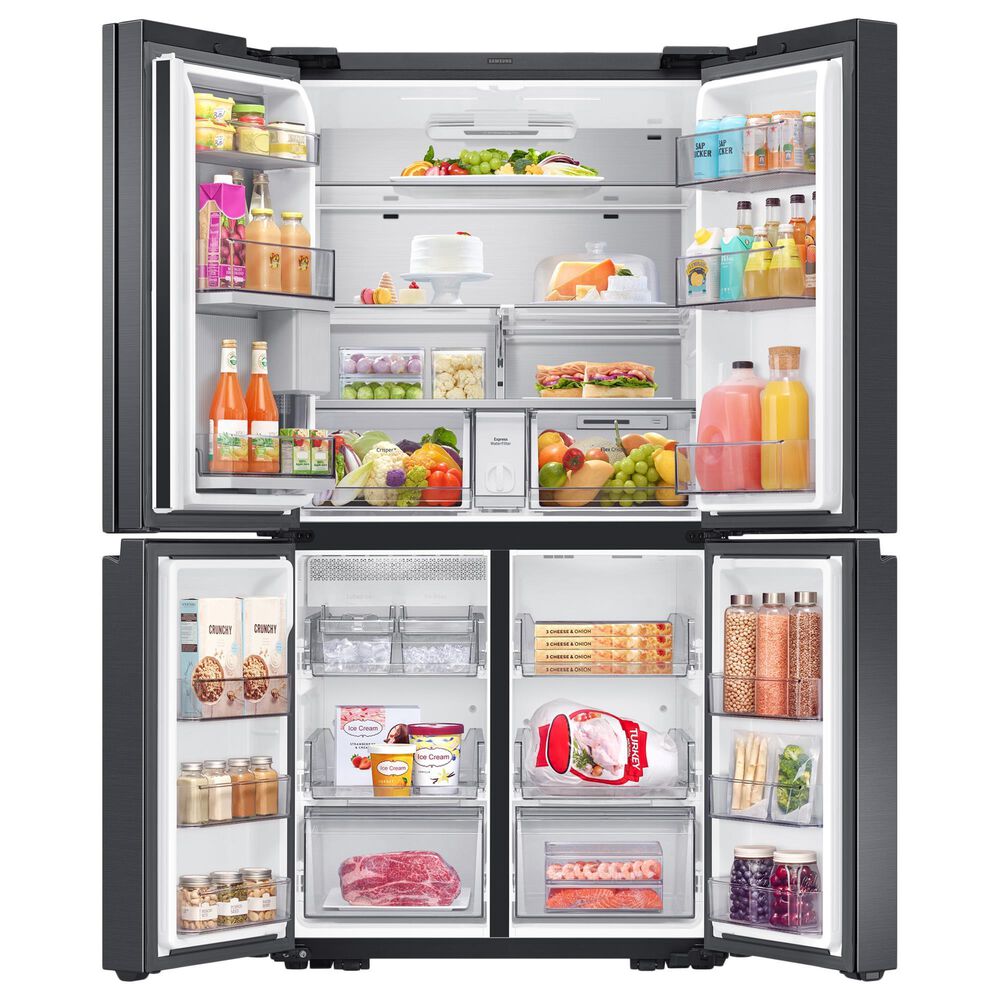 29 Cu. ft. Smart 4-Door Flex Refrigerator with Family Hub and Beverage Center in Stainless Steel