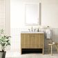 James Martin Vanities Hudson 36" Single Bathroom Vanity in Light Natural Oak with 3 cm Victorian Silver Quartz Top and Rectangular Sink, , large