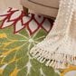Nourison Aloha Tropical 5"3" x 7"5" Red and Multicolor Indoor/Outdoor Area Rug, , large