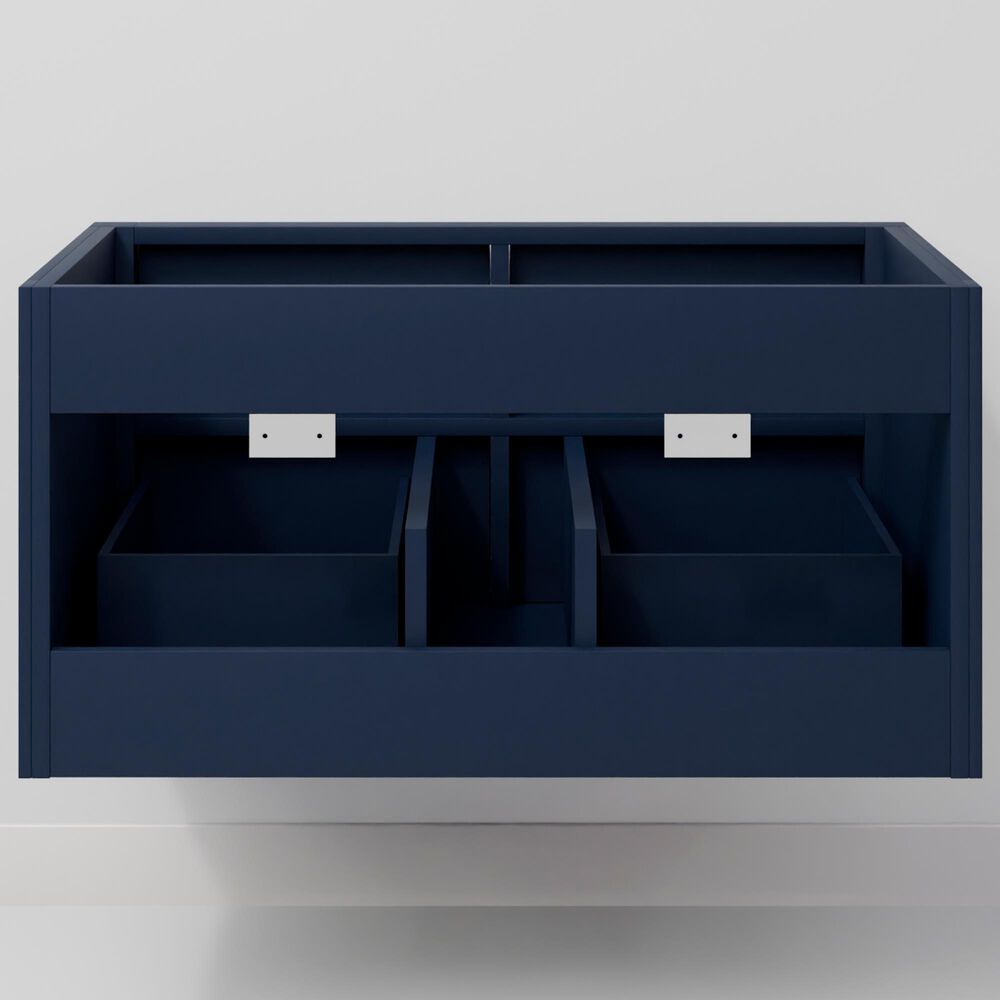 Lexora Home Castor 36" Single Bathroom Vanity in Blue with 2 cm White Cultured Marble Top and Rectangular Sink, , large