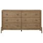 Sterling Timber Elure 6-Drawer Hi-Leg Dresser Only in Latte, , large