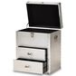 Baxton Studio Serge 2-Drawer Accent Storage Chest in Silver, , large