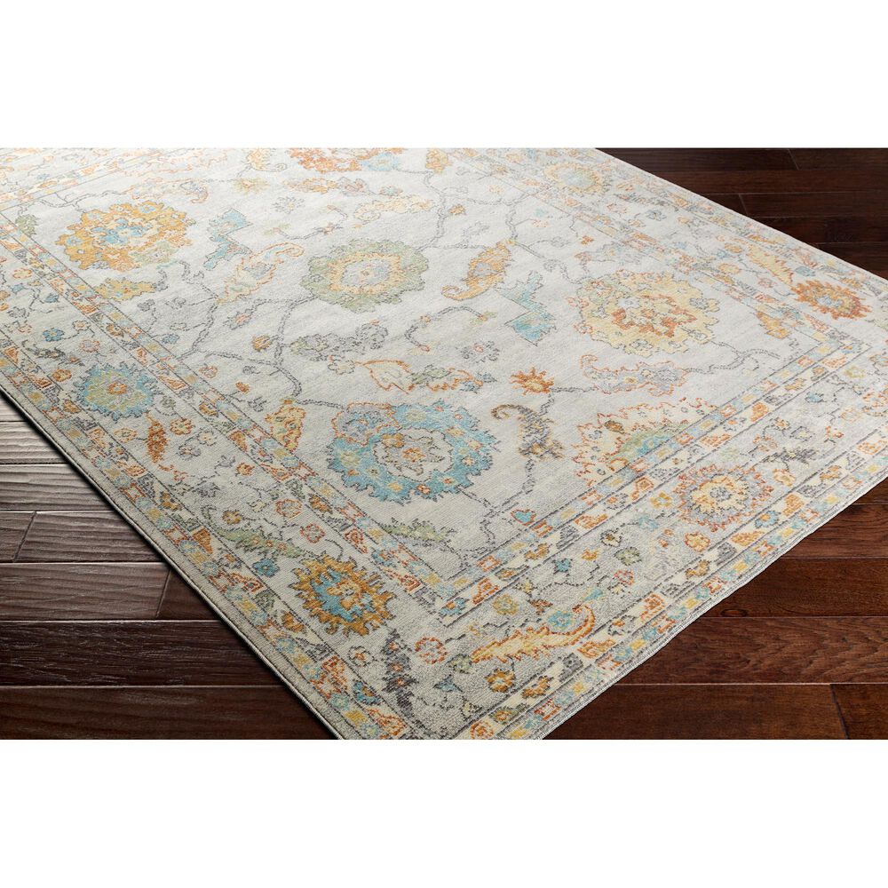Surya Bodrum 5&#39;3&quot; x 7&#39;3&quot; Ivory, Orange, Saffron, Gray, Camel and Blue Area Rug, , large