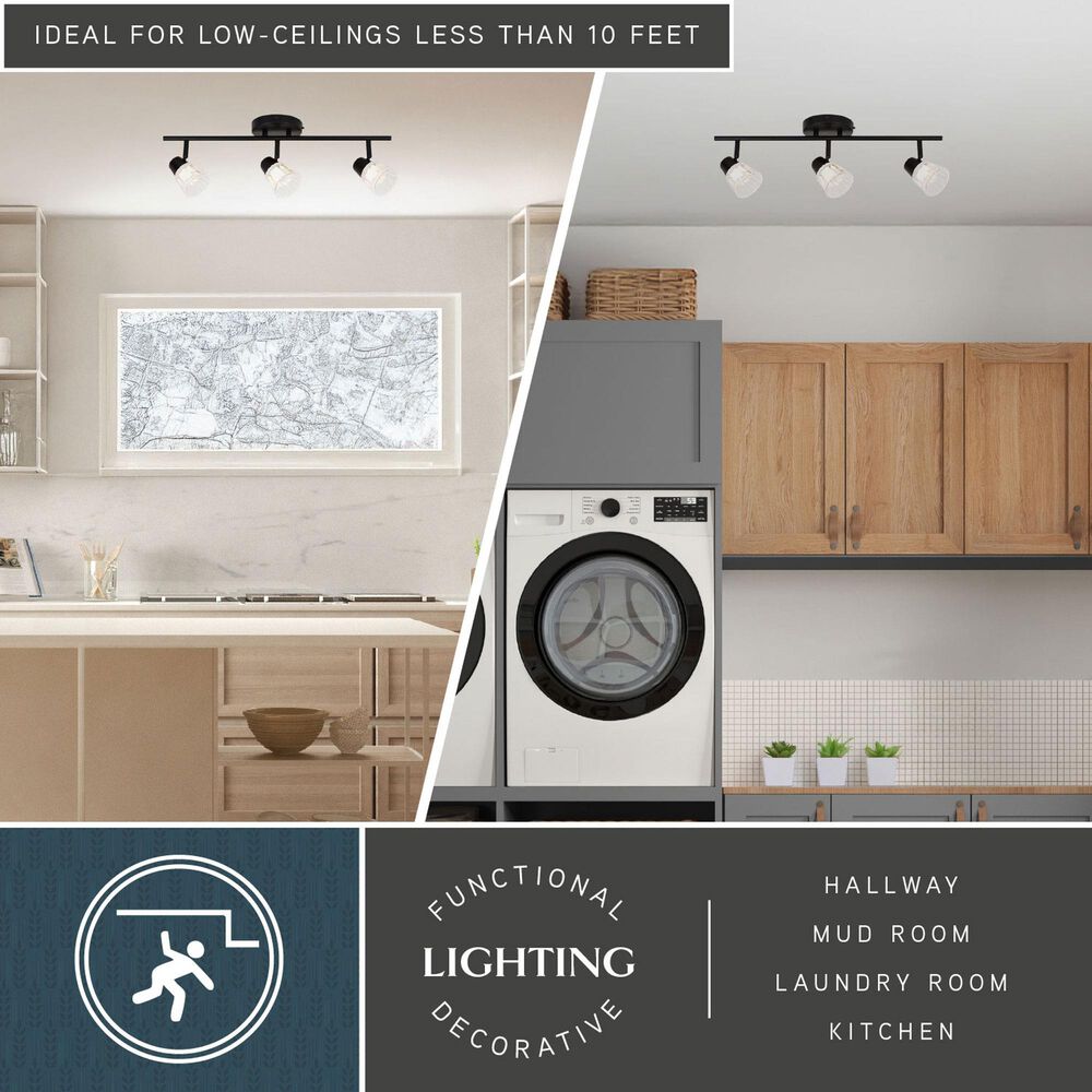 Vaxcel Dalton 3-Light Semi Flush Mount in Matte Black, , large