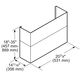 Thermador 18" x 35" Telescoping Duct Cover for 36" Professional Chimney Wall Hood in Stainless Steel, , large