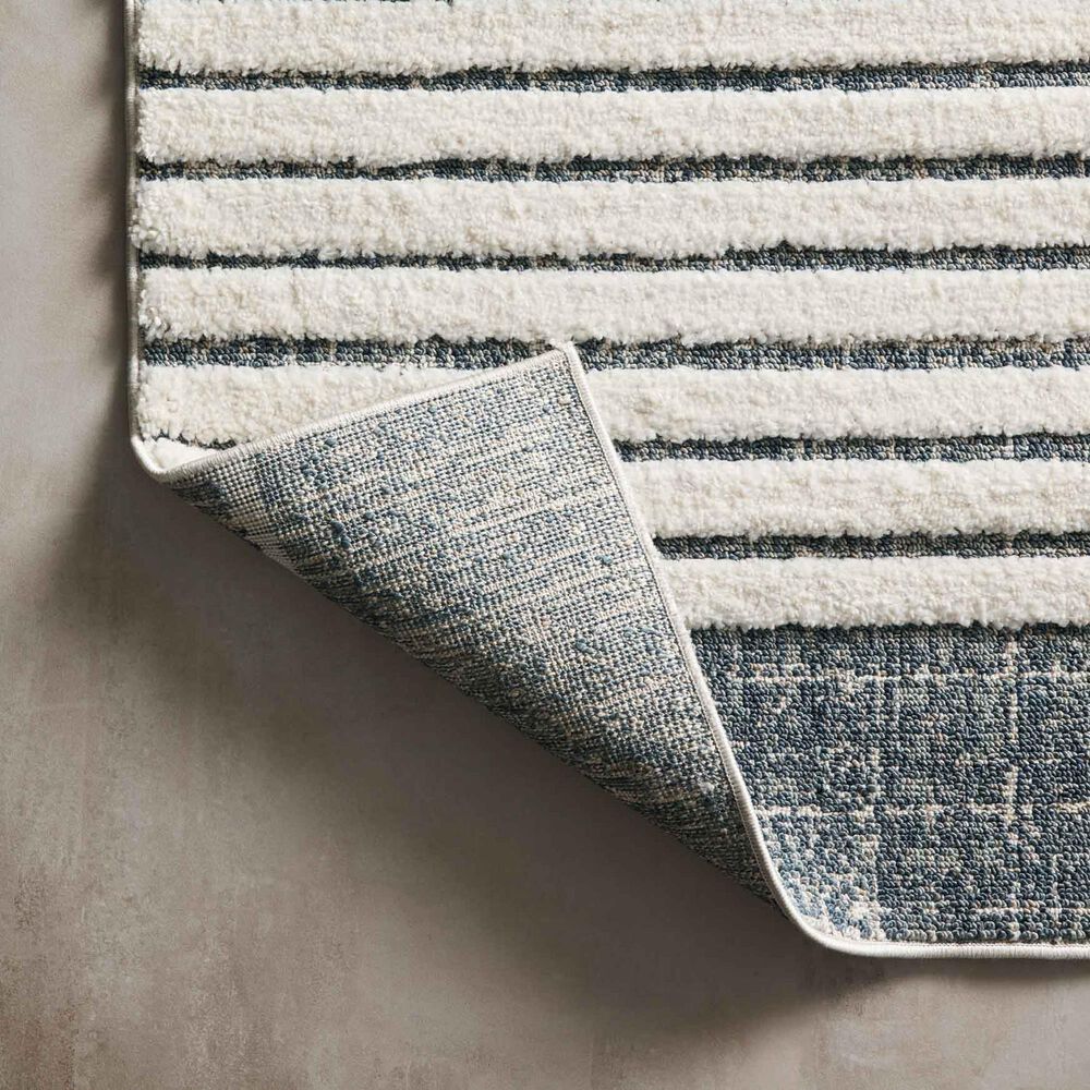 Loloi II Hagen 3&#39;7&quot; x 5&#39;7&quot; White and Ocean Area Rug, , large