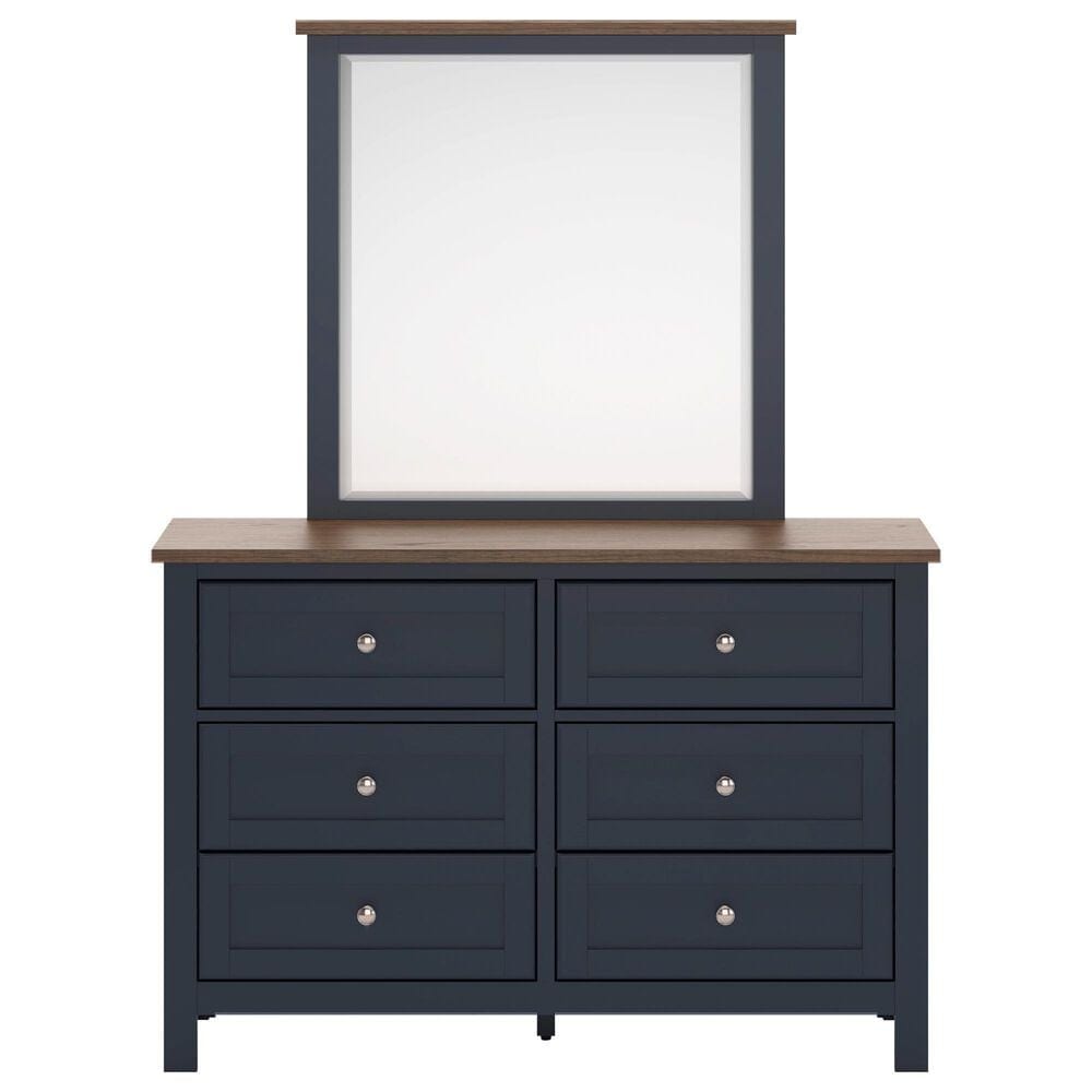 Ashley Landocken 4-Piece Queen Bedroom Set in Brown and Blue, , large